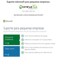 Suporte para pequenas empresas. Ajuda fácil para perguntas comuns de pequenas empresas
