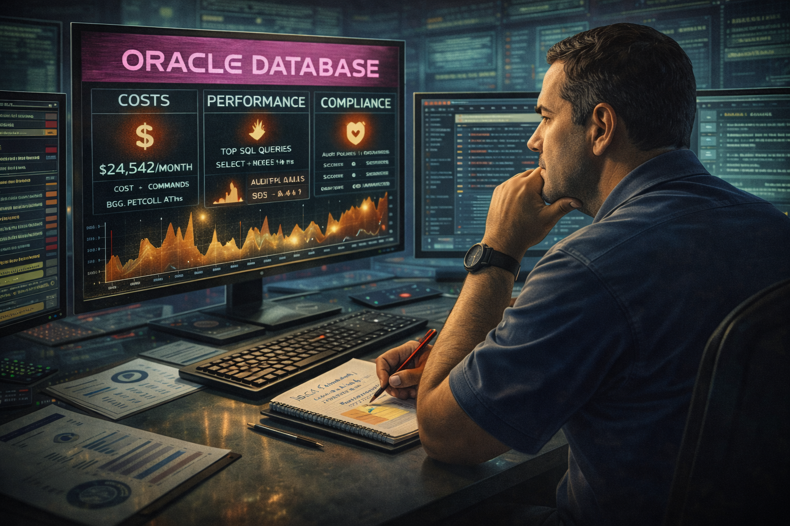 dba analisando licenciamento Oracle Database e custos de banco de dados