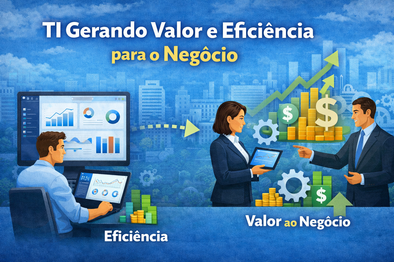 ti gerando valor e eficiência para o negócio com indicadores de crescimento, produtividade e resultados financeiros