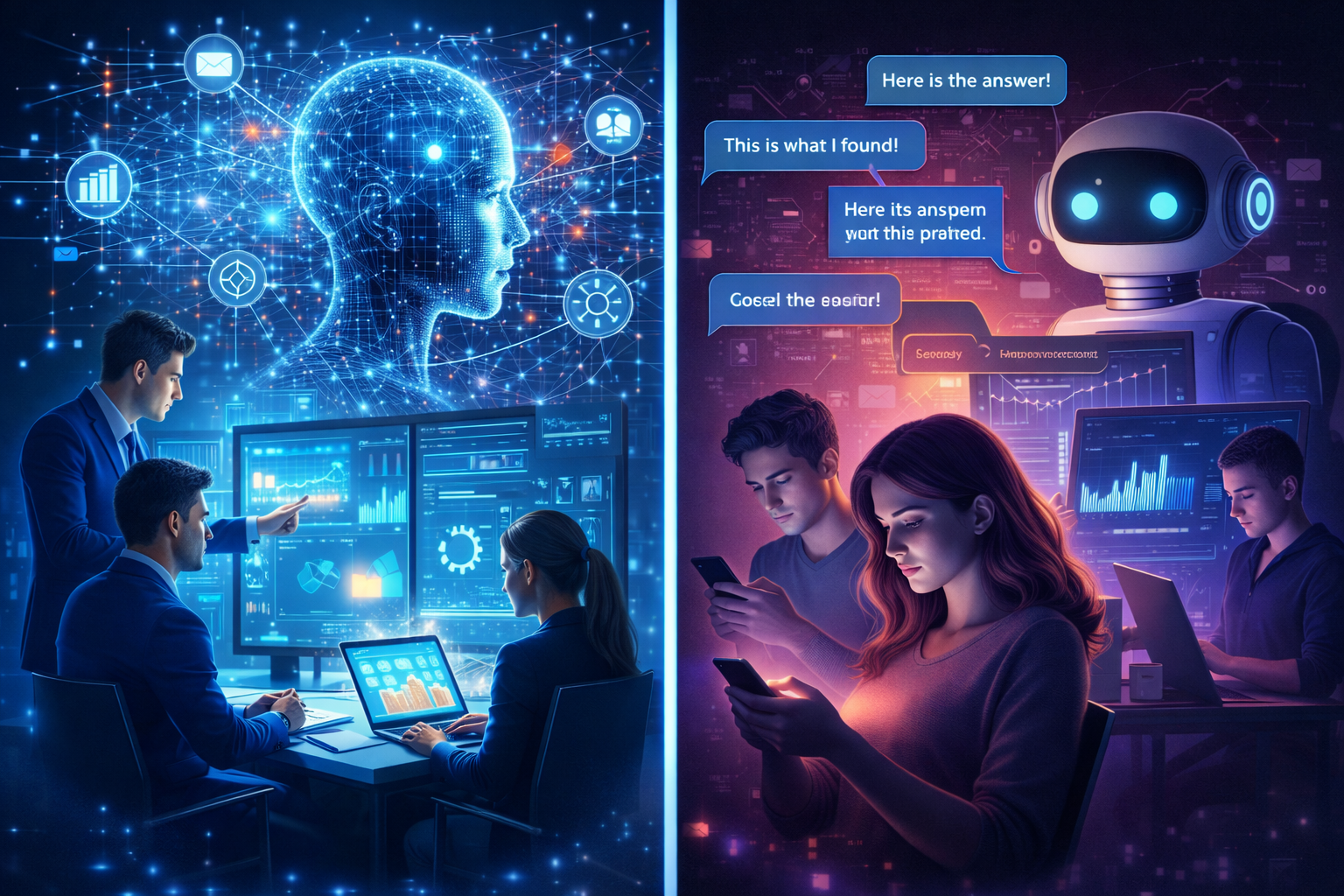 Comparação entre uso estratégico da IA e uso automatizado sem pensamento crítico.