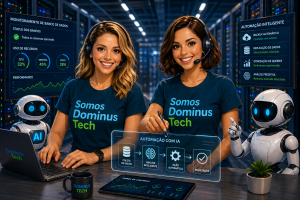 Equipe DBA da Dominus Tech com Inteligência Artificial