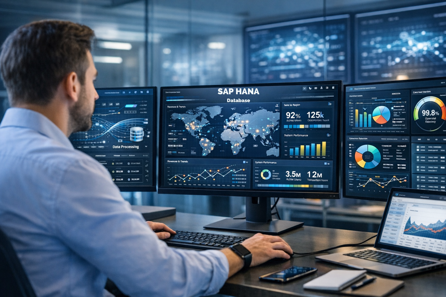  incluir termos como SAP HANA, dashboards, indicadores de performance