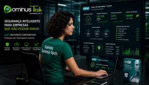 ESET antivírus corporativo Dominus Tech monitoramento em tempo real de segurança empresarial