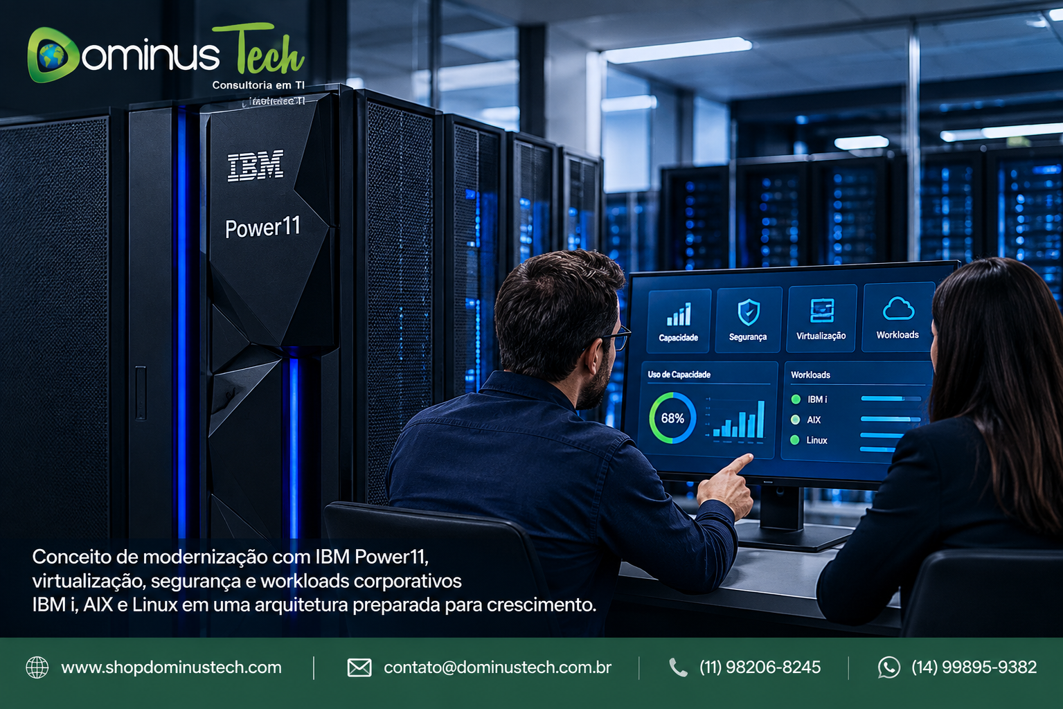 IBM Power11 em arquitetura corporativa para modernização de workloads IBM i AIX e Linux